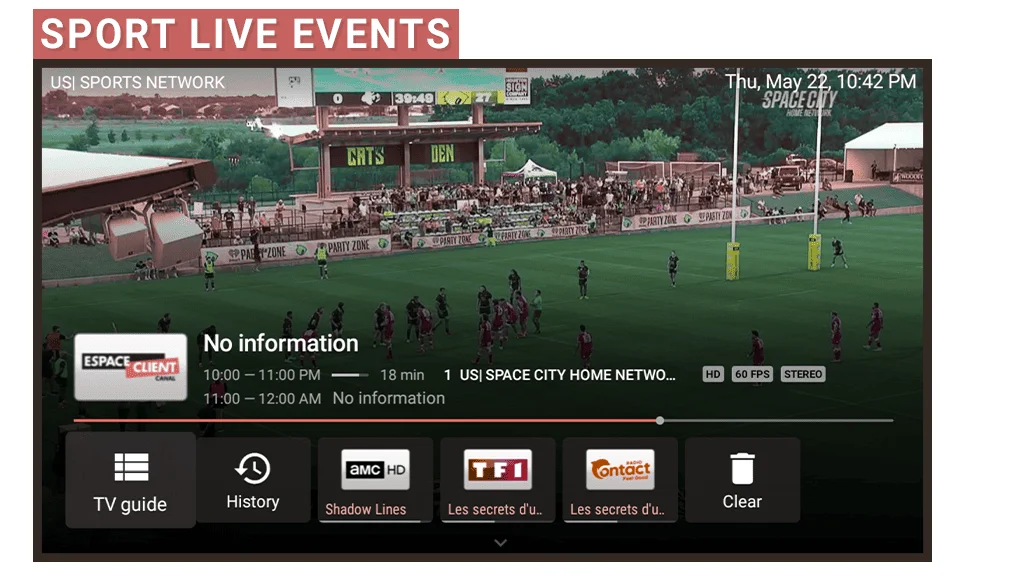 Stream TV 8K sport